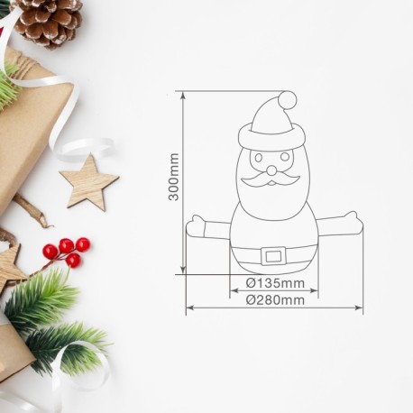 Papá Noel plegable LED 300mm Luz fría GSC
