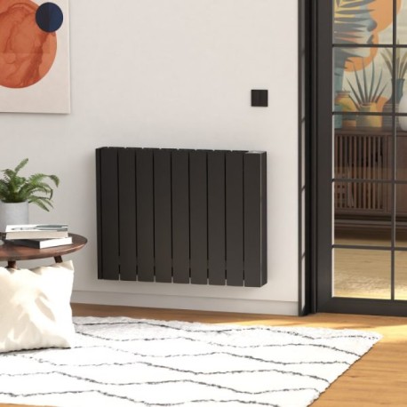 Radiador eléctrico wifi bajo consumo Belize negro 1200w Rointe