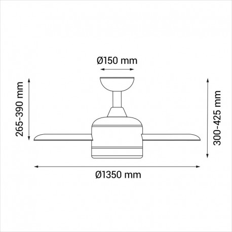 Ventilador de techo Tonda Blanco/madera Sulion