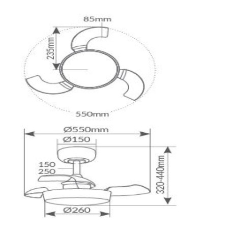 Ventilador de techo Nacala blanco GSC