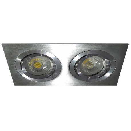 Foco Alum 2 luces basculante empotrable rectangular I-TEC