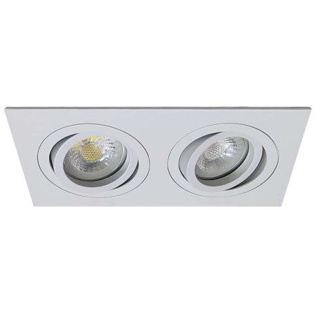 Foco Alum 2 luces basculante empotrable rectangular I-TEC
