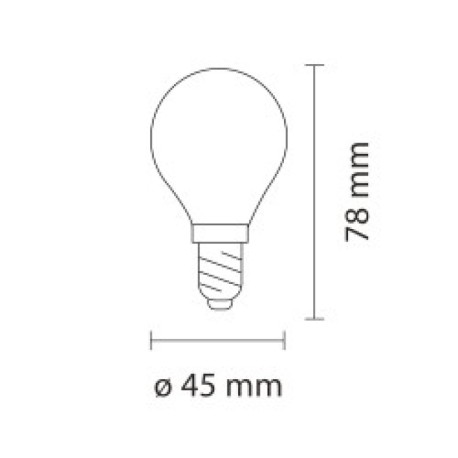 Pack-10 Bombilla transparente G45 E14 6W dimmable CristalRecord