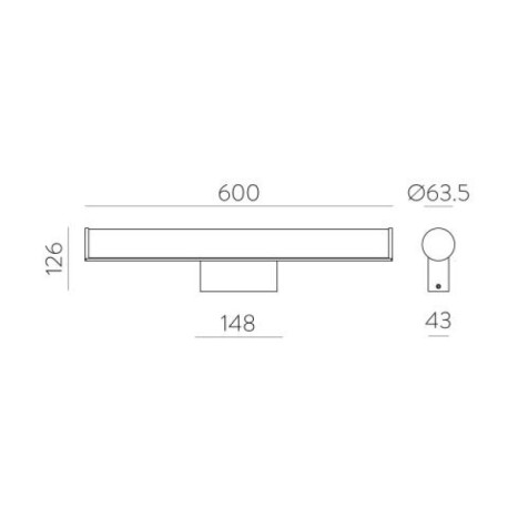 Aplique de pared Ura Opal/Cromo de ACB Iluminación