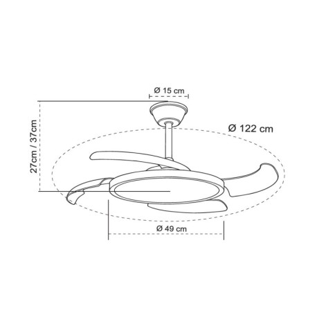 Ventilador de techo Key 40w madera CCT CristalRecord