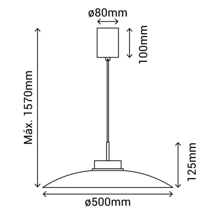 Lámpara colgante Carmen Ø500mm Sulion