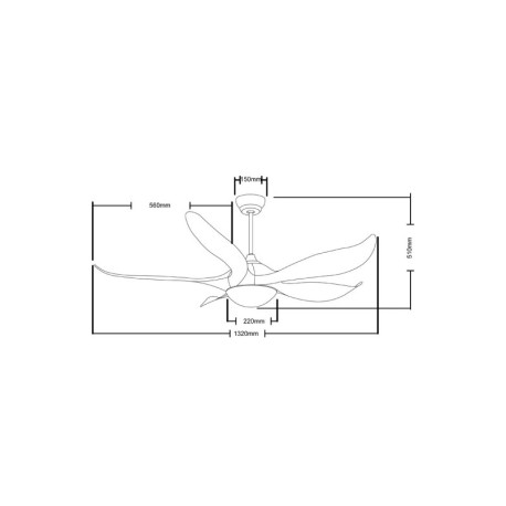 Ventilador de techo Noro 20w CCT CristalRecord
