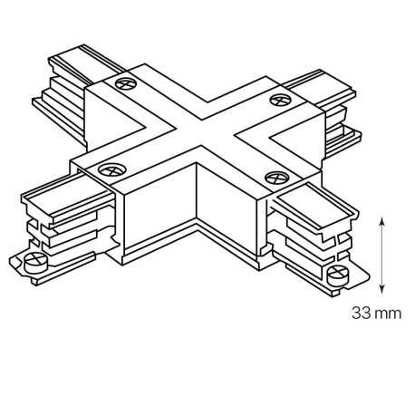 Conector X carril trifásico Alaska I-TEC