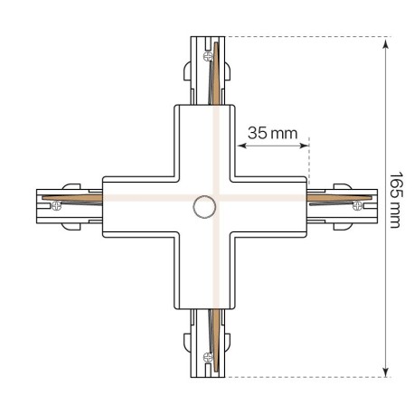 Conector X carril trifásico Alaska I-TEC