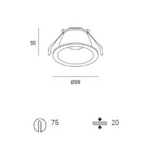 Downlight Mode 5.4w 3000k Blanco Forlight