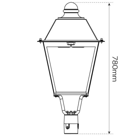 Farola LED Villa residencial 40w On/Off y programable I-TEC