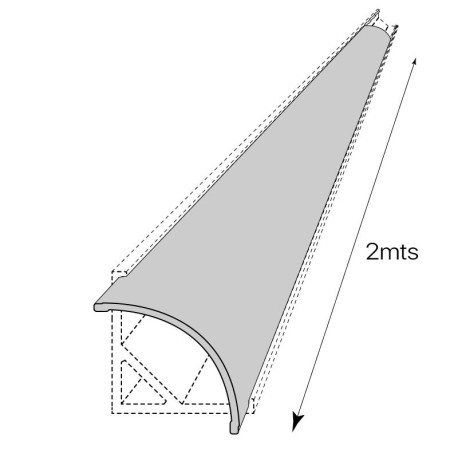 Difusor opal E-163 esquina 2mts I-TEC