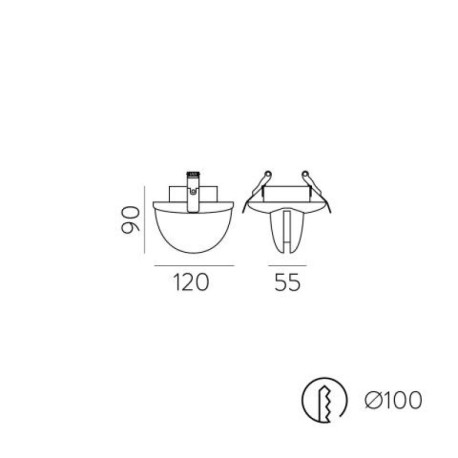 Empotrable de techo Spectra 3000k Blanco de ACB Iluminación