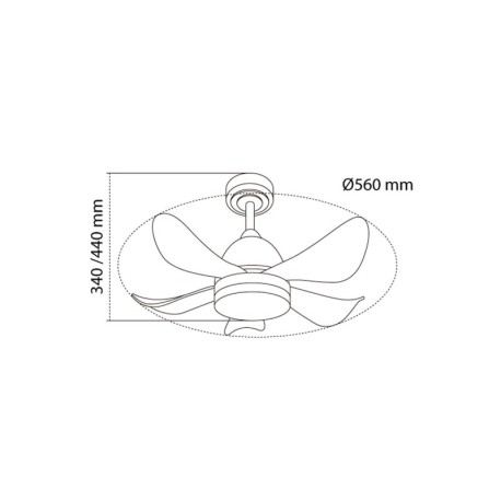 Ventilador de techo LED Baby 24+7w CCY blanco CtistalRecord