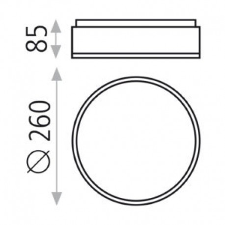 Plafón de techo Dins E27 -26cm de ACB Iluminación