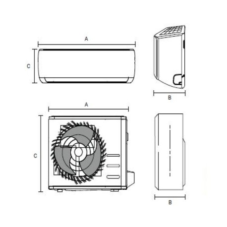 Aire acondicionado RX10 6810w blanco Rointe