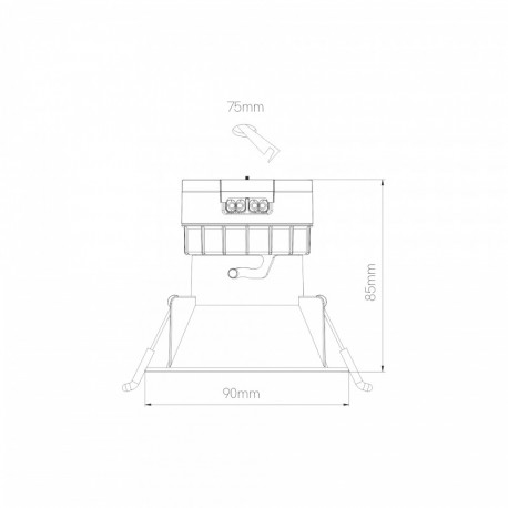 Foco empotrable Pulcom redondo 8w switch Beneito Faure