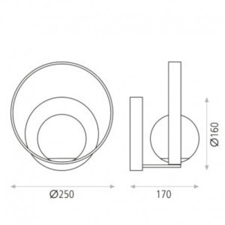 Aplique de pared Halo 3000k  de ACB Iluminación