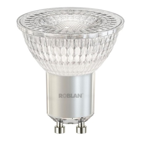Bombilla dicroica LED Transparente 4,3W 430lm 110º de Roblan