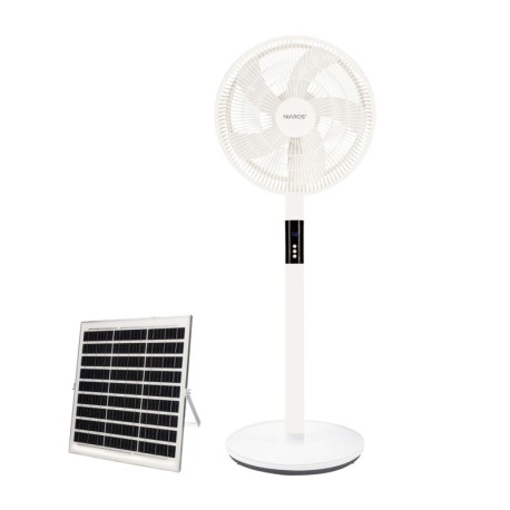 Kit ventilador pie panel solar Sanluri con mando 15W Blanco GSC