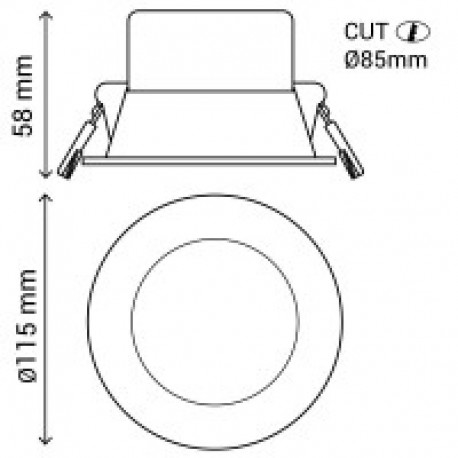 Downlight  Cam LED empotrable redondo 9W de Sulion