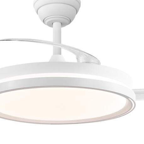 Ventilador de techo Ventus Evo 39w CCT blanco CristalRecord