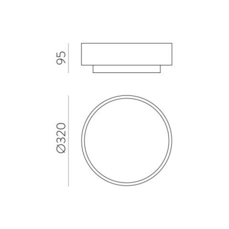 Plafón de techo Dins E27 32cm  de ACB Iluminación