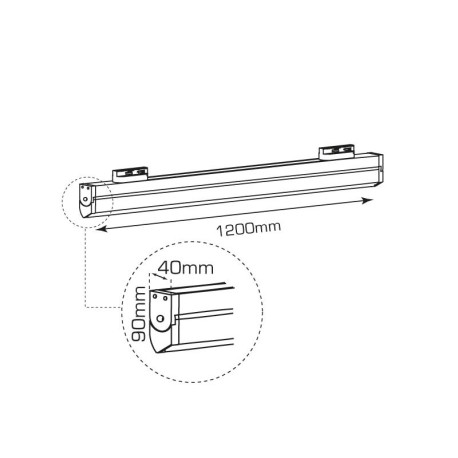 Luminaria lineal Swing-track 60w I-TEC