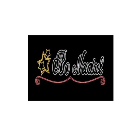 Letrero Bo Nadal estrellas 4x1.20m Vaelza