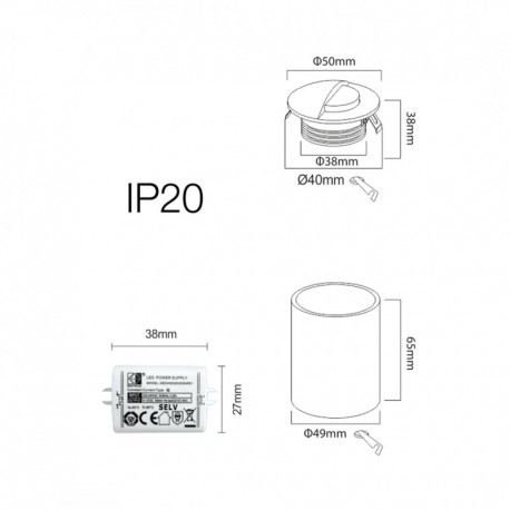 Aplique señalización Ilo 2w Beneito Faure