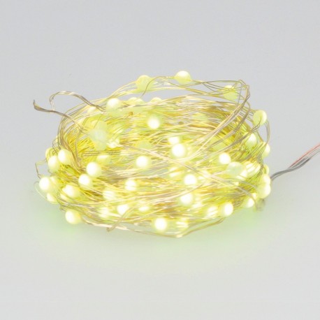 Guirnalda alambre LED 9.9m con USB + mando GSC