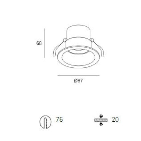 Downlight Mode-II 5.4w 3000k Blanco Forlight