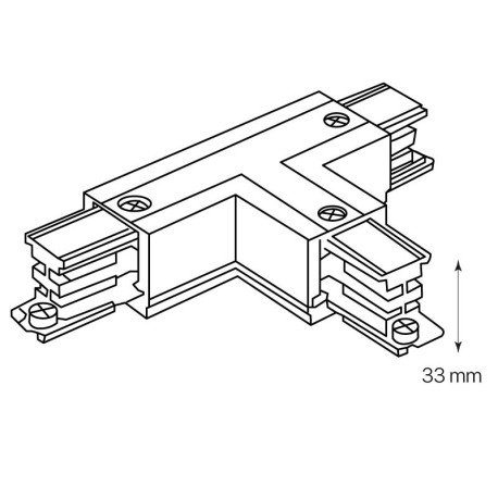 Conector T izquierda-2 carril trifásico Alaska I-TEC