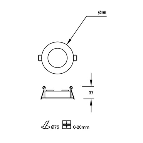 Accesorio downlight Mix Frame Ø96 mm Forlight