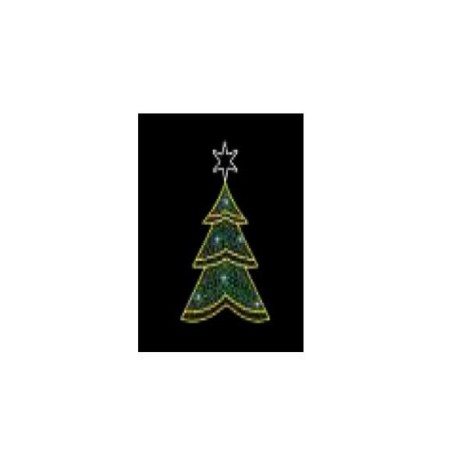 Motivo árbol de Navidad cálido y verde +Flash 2.20x1.5m Vaelza