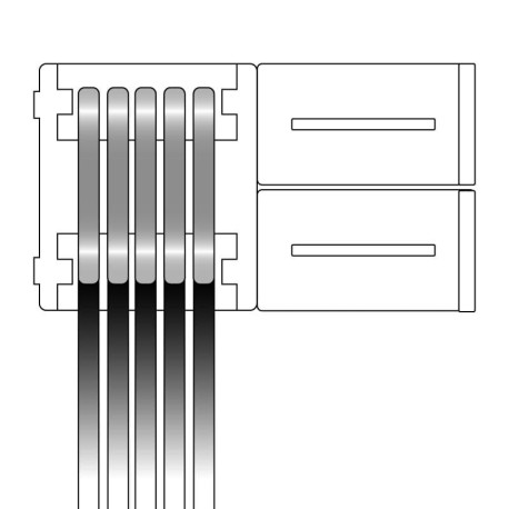 Conector simple +cable RGBW 5 pin I-TEC