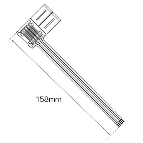 Conector simple +cable RGBW 5 pin I-TEC