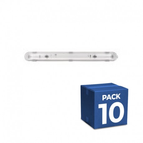 Pack 10 Pantallas estanca para 2 tubos LED LDVlighting