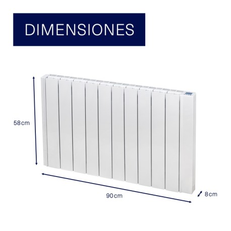Emisor Ingenium fluido térmico digital  RD10W 1250w Gabarron