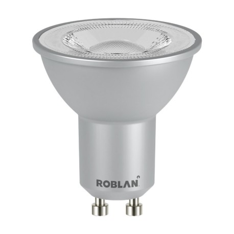 Bombilla LED DICROICA 6W - 60º GU10-2200k Roblan