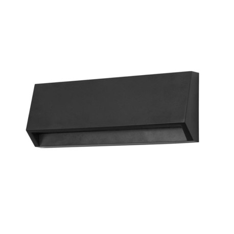 Aplique de exterior Grove Opaque rectangular negro Forlight