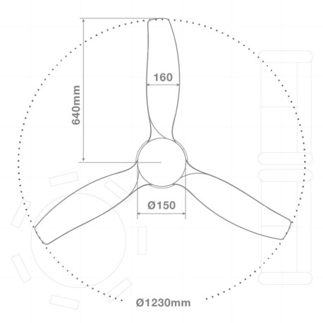 Ventilador techo Misstreta CCT blanco/madera GSC