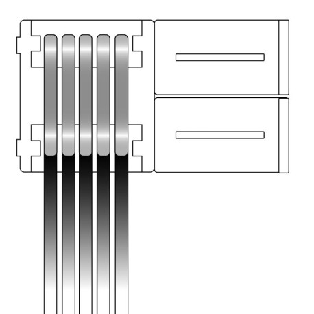 Conector doble +cable RGBW 5 pin I-TEC
