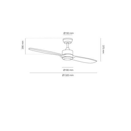 Ventilador de techo AC Taga LED 15w CCT CristalRecord