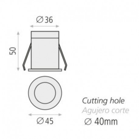 Empotrable de techo mini  Doro LED  de ACB Iluminación