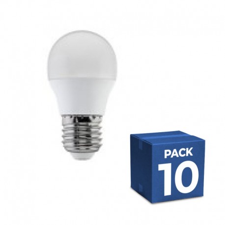 Pack-10 Bombilla LED esférica E27 6w 180º LDVlighting