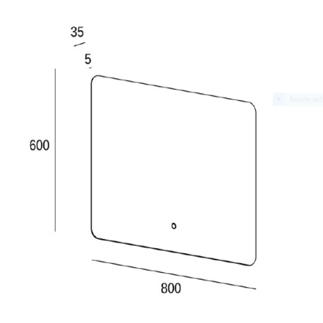 Espejo baño Lizz Rectangular LED 29w 4000k Forligh