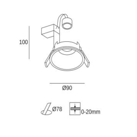 Downlight empotrable TER GU10 8w  Forlight