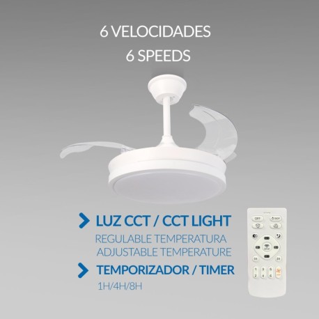 Ventilador de techo Thor Ø91cm blanco Mimotec