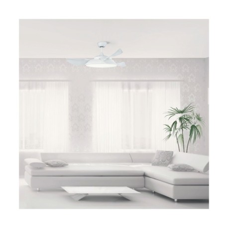 Ventilador de techo Lince 55w CCT blanco CristalRecord